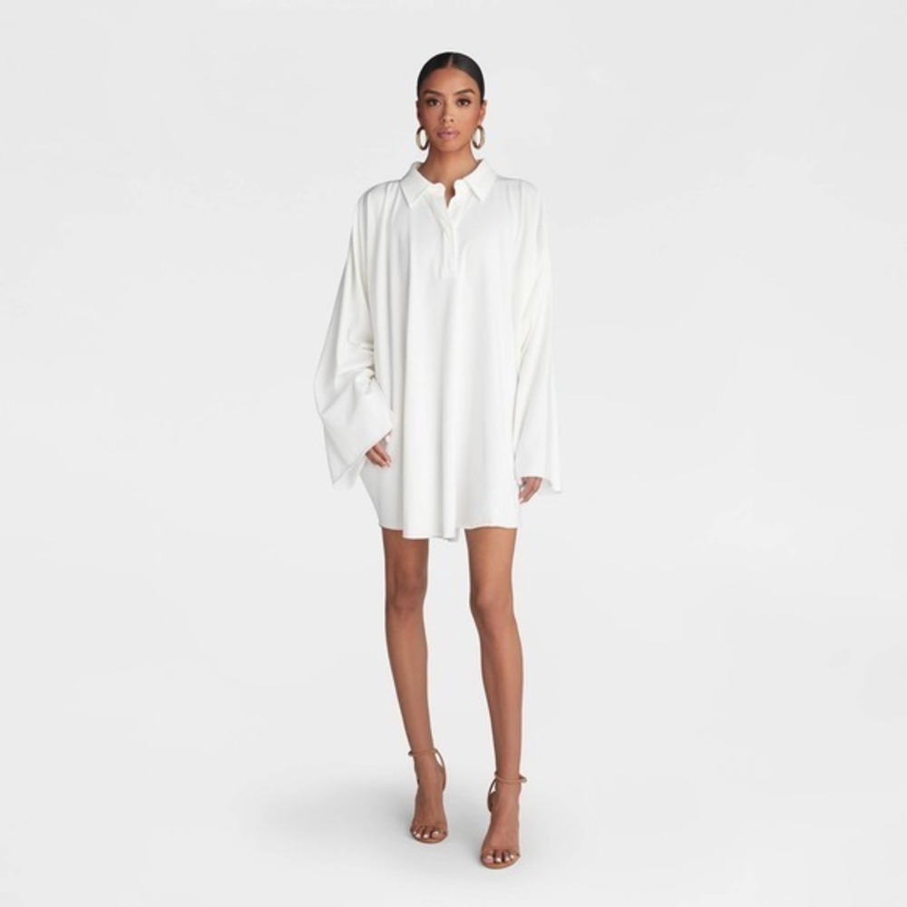 KBB KAHLANA Target XS X-Small Long Sleeve‎ The Henley Dress Polo T-Shirt Dress